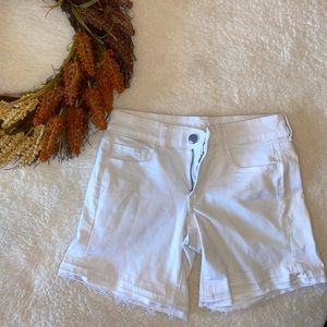 Midi-denim shorts